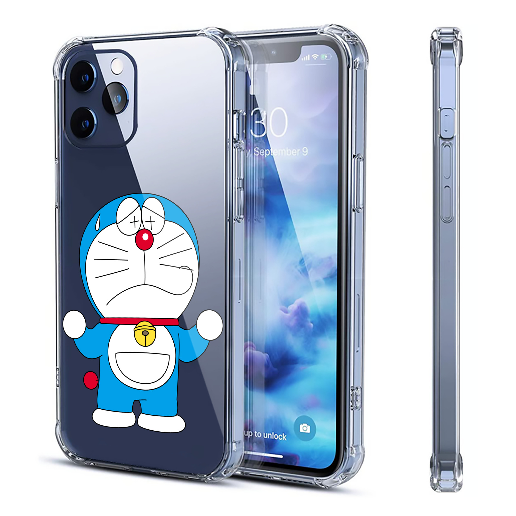 （画像用） ドラえもん Doraemon 【iPhone 12シリーズ対応】透明スマホケース（クリアソフトケース）